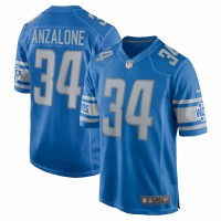 Detroit Lions Alex Anzalone Men's Nike Blue Game Jersey