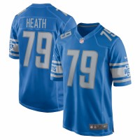 Detroit Lions Joel Heath Men's Nike Blue Game Jersey