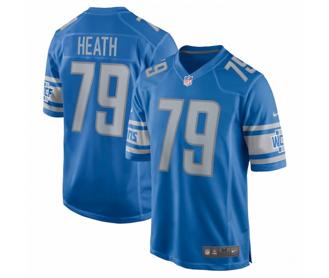 Detroit Lions Joel Heath Men's Nike Blue Game Jersey