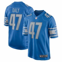 Detroit Lions Scott Daly Men's Nike Blue Game Jersey