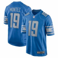 Detroit Lions Steven Montez Men's Nike Blue Game Player Jersey