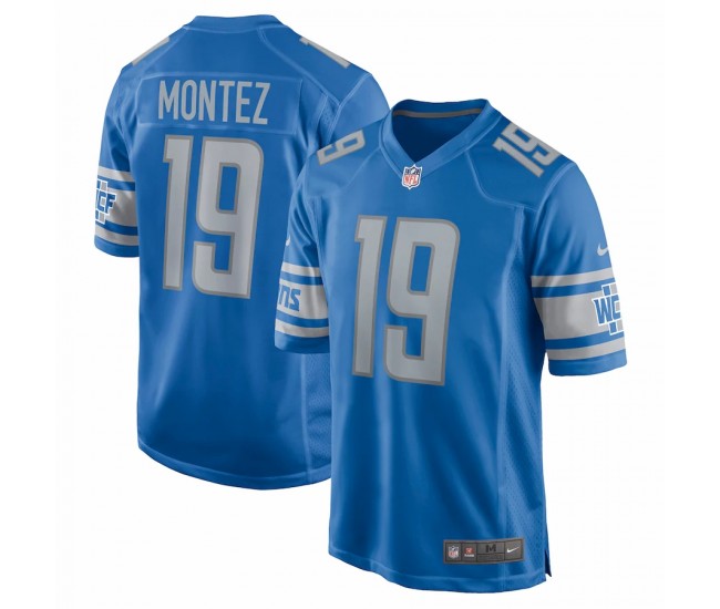 Detroit Lions Steven Montez Men's Nike Blue Game Player Jersey