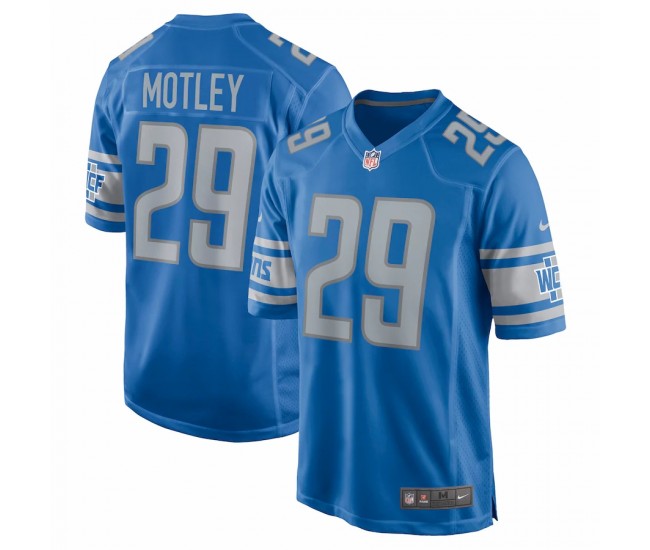 Detroit Lions Parnell Motley Men's Nike Blue Game Player Jersey