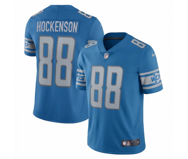Detroit Lions T.J. Hockenson Men's Nike Blue Vapor Limited Jersey