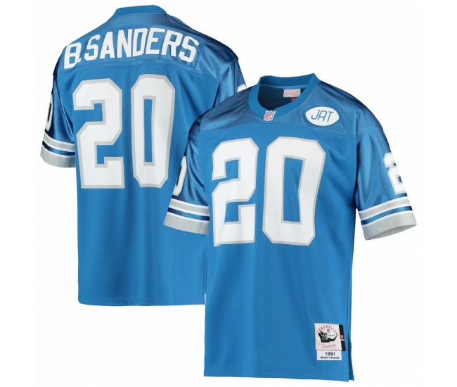 Detroit Lions Barry Sanders Men's Mitchell & Ness Blue 1991 Authentic Retired Player Jersey