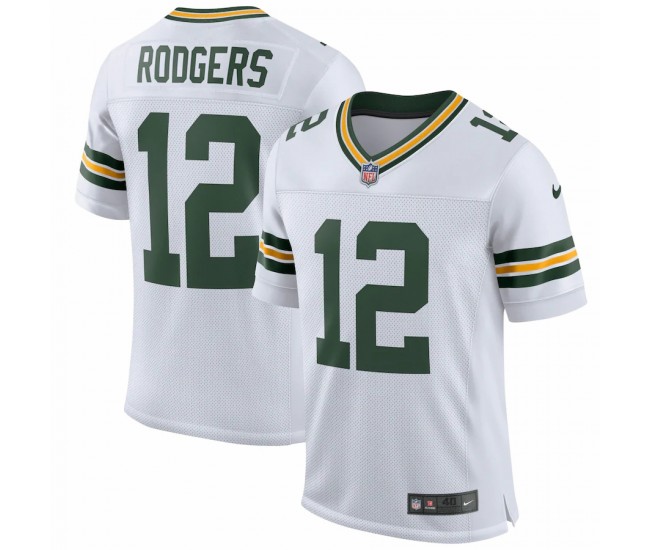 Green Bay Packers Aaron Rodgers Men's Nike White Classic Elite Player Jersey