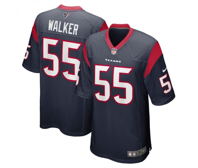 Houston Texans DeMarcus Walker Men's Nike Navy Game Player Jersey