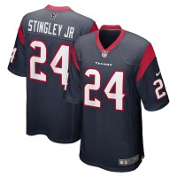 Houston Texans Derek Stingley Jr. Men's Nike Navy 2022 NFL Draft First Round Pick Game Jersey