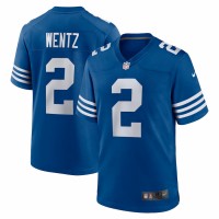 Indianapolis Colts Carson Wentz Men's Nike Royal Alternate Game Jersey
