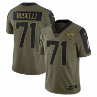 Jacksonville Jaguars Tony Boselli Men's Nike Olive 2021 Salute To Service Retired Player Limited Jersey