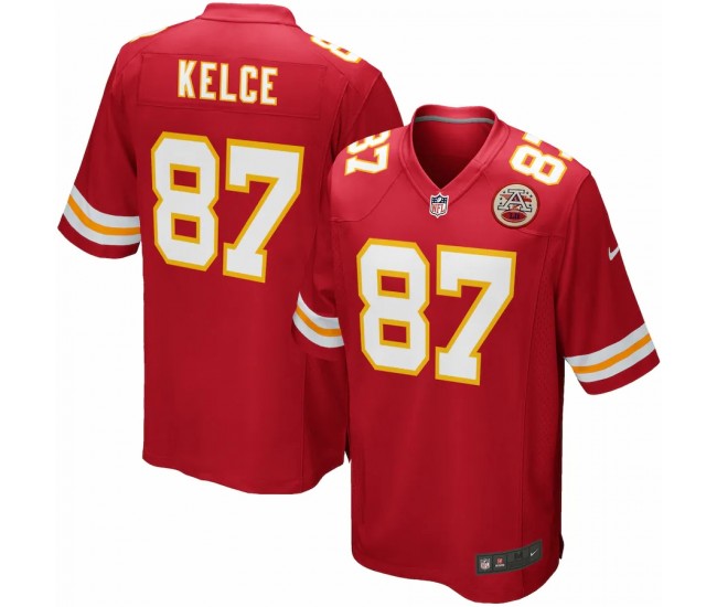 Kansas City Chiefs Travis Kelce Men's Nike Red Team Game Jersey