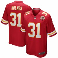 Kansas City Chiefs Priest Holmes Men's Nike Red Game Retired Player Jersey