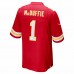 Kansas City Chiefs Trent McDuffie Men's Nike Red 2022 NFL Draft First Round Pick Game Jersey