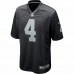 Las Vegas Raiders Derek Carr Men's Nike Black Game Player Jersey