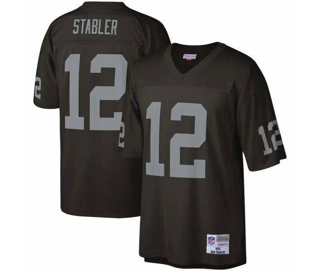 Las Vegas Raiders Ken Stabler Men's Mitchell & Ness Black Legacy Replica Jersey