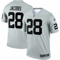 Las Vegas Raiders Josh Jacobs Men's Nike Silver Inverted Legend Jersey