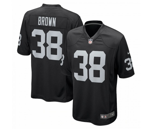 Las Vegas Raiders Jordan Brown Men's Nike Black Game Jersey