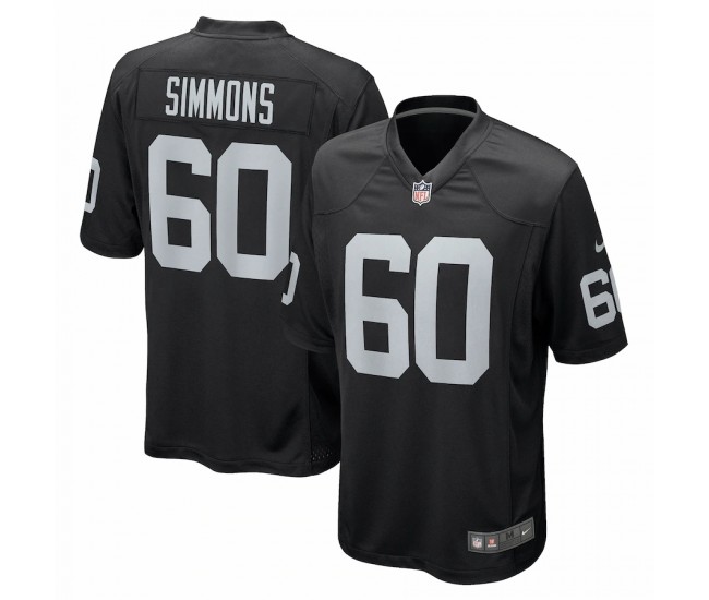 Las Vegas Raiders Jordan Simmons Men's Nike Black Game Jersey