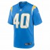 Los Angeles Chargers Gabe Nabers Men's Nike Powder Blue Team Game Jersey