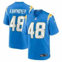 Los Angeles Chargers Hunter Kampmoyer Men's Nike Powder Blue Player Game Jersey
