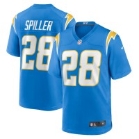 Los Angeles Chargers Isaiah Spiller Men's Nike Powder Blue Game Jersey