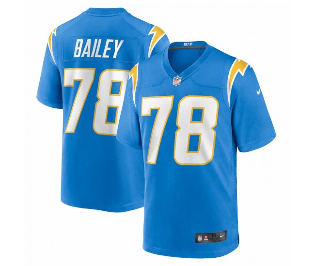 Los Angeles Chargers Zack Bailey Men's Nike Powder Blue Player Game Jersey