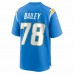 Los Angeles Chargers Zack Bailey Men's Nike Powder Blue Player Game Jersey