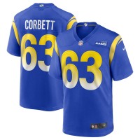 Los Angeles Rams Austin Corbett Men's Nike Royal Game Jersey