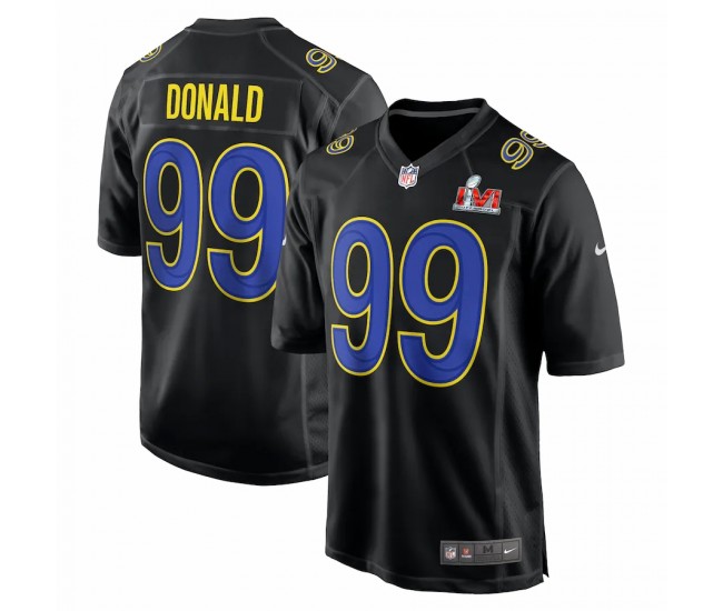 Los Angeles Rams Aaron Donald Men's Nike Black Super Bowl LVI Game Fashion Jersey