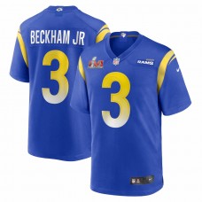 Los Angeles Rams Odell Beckham Jr. Men's Nike Royal Super Bowl LVI Game Patch Jersey
