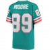 Miami Dolphins Nat Moore Men's Mitchell & Ness Aqua 1984 Retired Player Legacy Replica Jersey