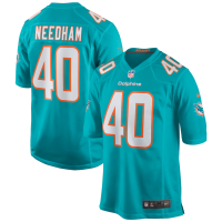 Miami Dolphins Nik Needham Men's Nike Aqua Game Jersey