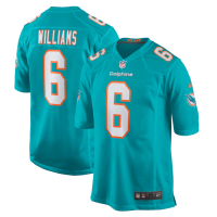 Miami Dolphins Trill Williams Men's Nike Aqua Game Player Jersey