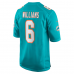 Miami Dolphins Trill Williams Men's Nike Aqua Game Player Jersey