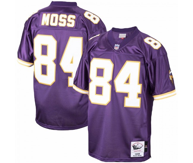Minnesota Vikings Randy Moss Men's Mitchell & Ness Purple 1998 Authentic Throwback Retired Player Jersey
