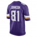 Minnesota Vikings Bisi Johnson Men's Nike Purple Game Jersey