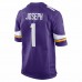 Minnesota Vikings Greg Joseph Men's Nike Purple Game Jersey