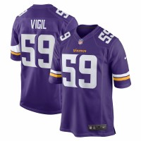 Minnesota Vikings Nick Vigil Men's Nike Purple Game Jersey