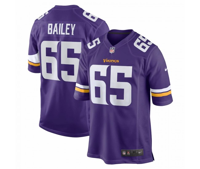 Minnesota Vikings Zack Bailey Men's Nike Purple Game Jersey