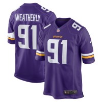 Minnesota Vikings Stephen Weatherly Men's Nike Purple Game Jersey