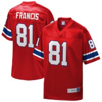 New England Patriots Russ Francis Men's NFL Pro Line Red Retired Player Jersey