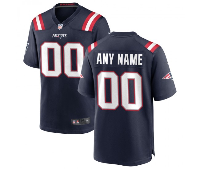 Nike New England Patriots Men's Navy Custom Game Jersey