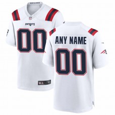 New England Patriots Men's Nike White Custom Game Jersey
