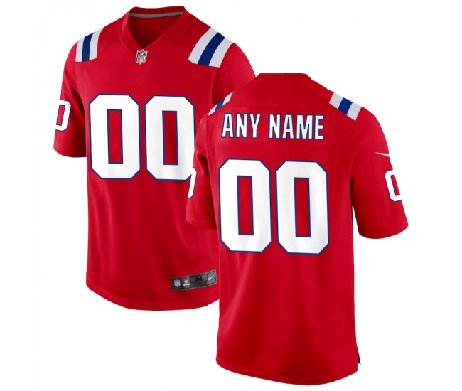 New England Patriots Men's Nike Red Alternate Custom Jersey