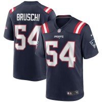 New England Patriots Tedy Bruschi Men's Nike Navy Game Retired Player Jersey