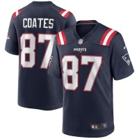 New England Patriots Ben Coates Men's Nike Navy Game Retired Player Jersey