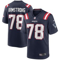 New England Patriots Bruce Armstrong Men's Nike Navy Game Retired Player Jersey