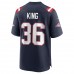 New England Patriots Brandon King Men's Nike Navy Game Jersey