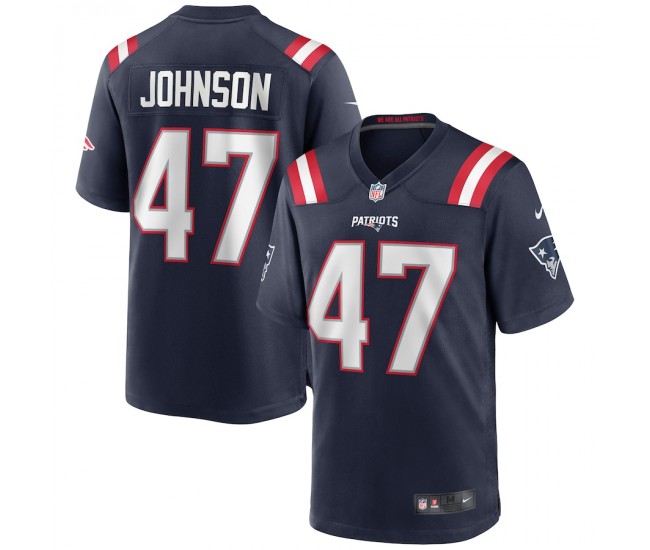 New England Patriots Jakob Johnson Men's Nike Navy Game Jersey