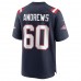 New England Patriots David Andrews Men's Nike Navy Game Jersey